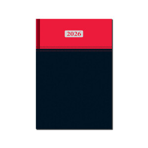 Daily diary A5 MILANO red-black 2026 - Reklamnepredmety