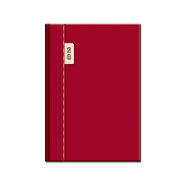 Daily diary A5 TOSCANA red 2026