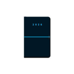 Mini diary A6 CAPRI black 2026 - Reklamnepredmety