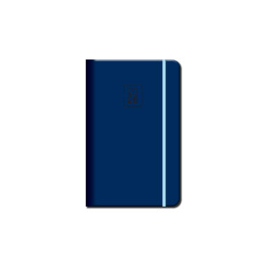 Mini diary A6 FLORENCIA navy with elastic band 2026 - Reklamnepredmety