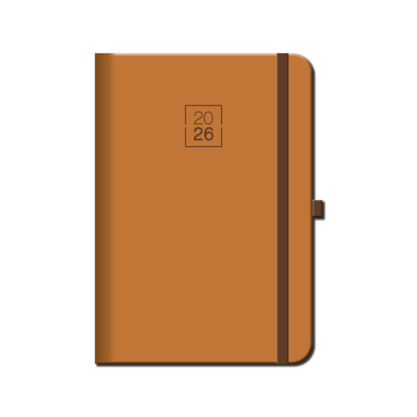 Weekly diary A5 FLORENCIA brown with elastic band 2026