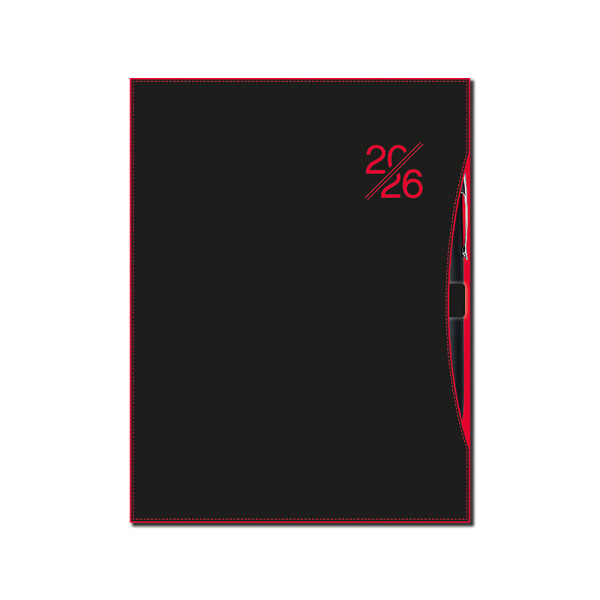 Daily diary A5 SMART red 2026