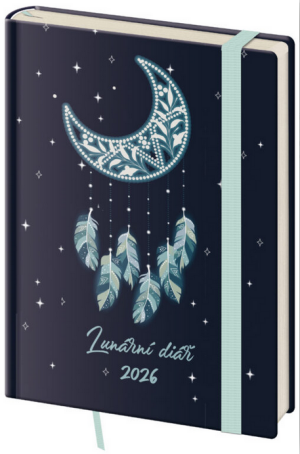 Weekly diary B6 Lunar Luna with elastic band - Reklamnepredmety