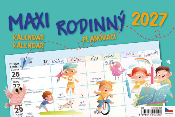 Calendar MAXI FAMILY planning calendar