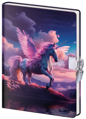 Memorial 12.5 x 18 cm with lock - Unicorn - Reklamnepredmety