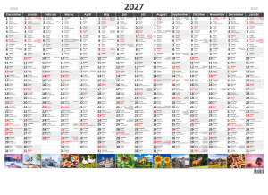 Annual planning map A1 - illustrated - Reklamnepredmety