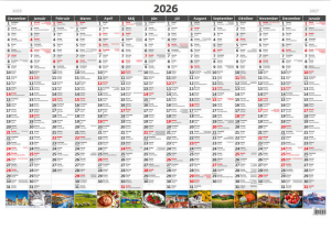Annual planning map A1 - illustrated - Reklamnepredmety