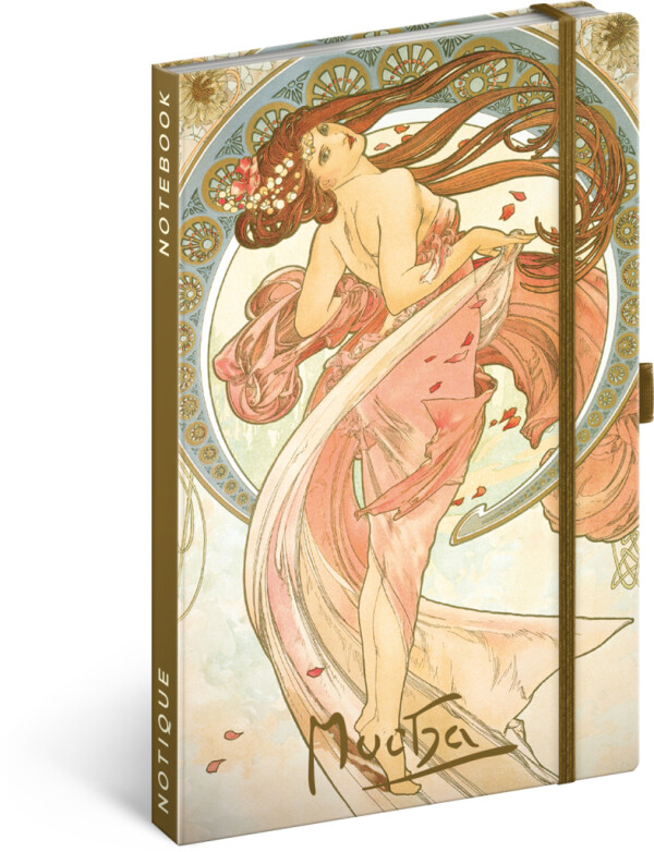 NOTIQUE Notes Alfons Mucha – Dance, lined, 13 x 21 cm