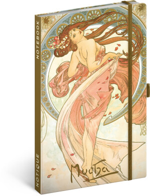 NOTIQUE Notes Alfons Mucha – Dance, lined, 13 x 21 cm - Reklamnepredmety