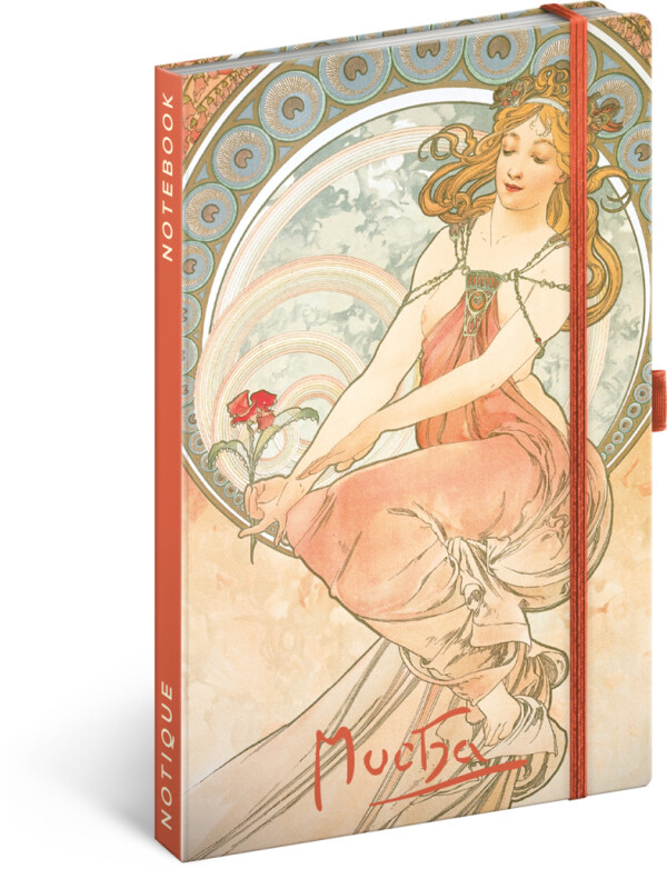 NOTIQUE Notes Alfons Mucha – Painting, lined, 13 x 21 cm