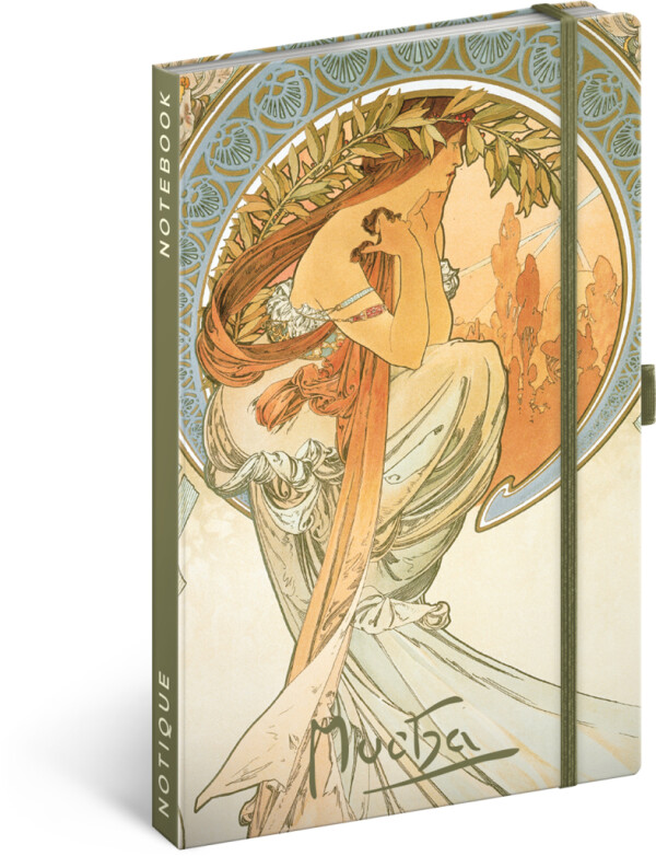 NOTIQUE Notes Alfons Mucha – Poetry, lined, 13 x 21 cm