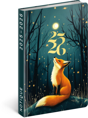 NOTIQUE 18-month diary Petito – Fox 2025/2026, 11 x 17 cm - Reklamnepredmety