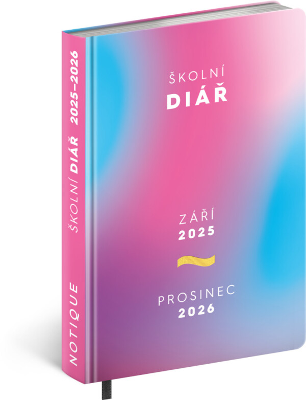 NOTIQUE School Diary Pink (September 2025 – December 2026), 9.8 x 14.5 cm CZ
