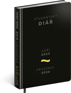 NOTIQUE Student Diary Academia (September 2025 – December 2026), 9.8 x 14.5 cm CZ - Reklamnepredmety