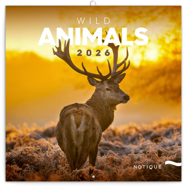NOTIQUE Notepad Wild Animals 2026, 30 x 30 cm