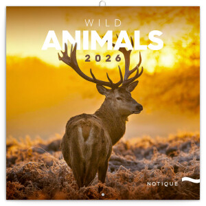 NOTIQUE Notepad Wild Animals 2026, 30 x 30 cm - Reklamnepredmety