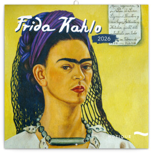 NOTIQUE Frida Kahlo 2026 Notepad, 30 x 30 cm - Reklamnepredmety