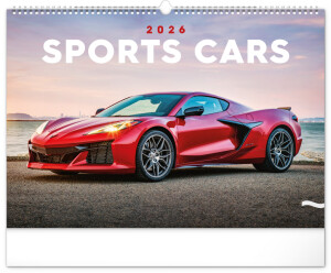 NOTIQUE Wall Calendar Cars 2026, 48 x 33 cm - Reklamnepredmety