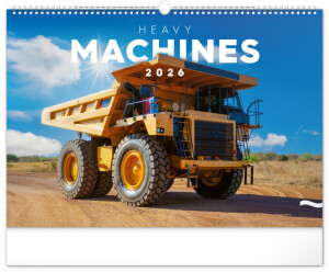 NOTIQUE Wall calendar Construction machinery 2026, 48 x 33 cm - Reklamnepredmety