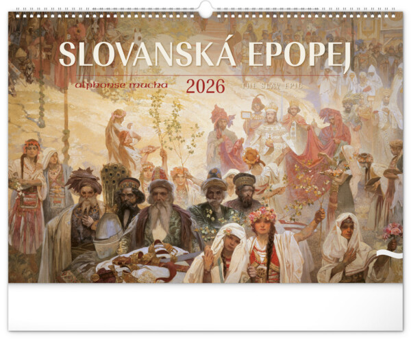NOTIQUE Wall calendar Slavic Epic – Alfons Mucha 2026, 48 x 33 cm