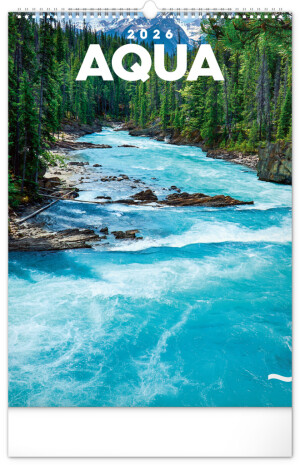 NOTIQUE Wall calendar Water 2026, 33 x 46 cm - Reklamnepredmety