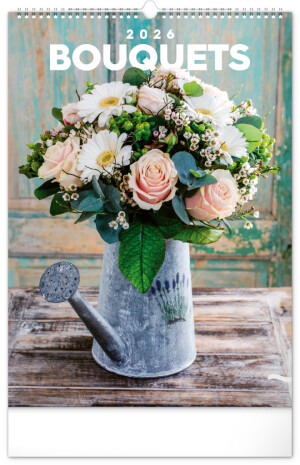 NOTIQUE Wall calendar Bouquets 2026, 33 x 46 cm - Reklamnepredmety