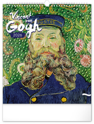 NOTIQUE Wall Calendar Vincent van Gogh 2026, 30 x 34 cm - Reklamnepredmety