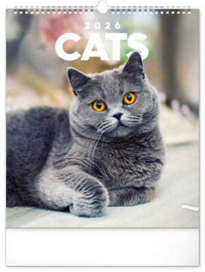NOTIQUE Wall calendar Cats 2026, 30 x 34 cm - Reklamnepredmety