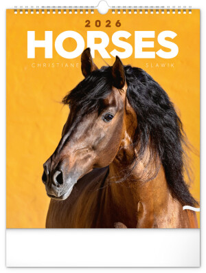 NOTIQUE Wall calendar Horses 2026, 30 x 34 cm - Reklamnepredmety