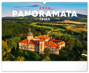 NOTIQUE Wall calendar Panoramas of the Czech Republic 2026, 48 x 33 cm - Reklamnepredmety