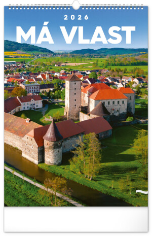 NOTIQUE Wall calendar My Homeland CZ 2026, 33 x 46 cm - Reklamnepredmety