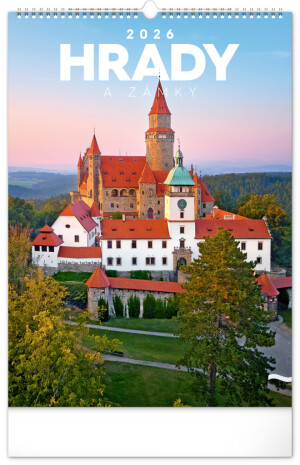 NOTIQUE Wall calendar Castles and chateaux CZ 2026, 33 x 46 cm - Reklamnepredmety