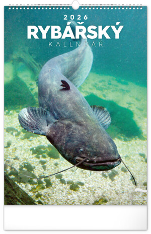 NOTIQUE Wall calendar Fishing CZ 2026, 33 x 46 cm - Reklamnepredmety
