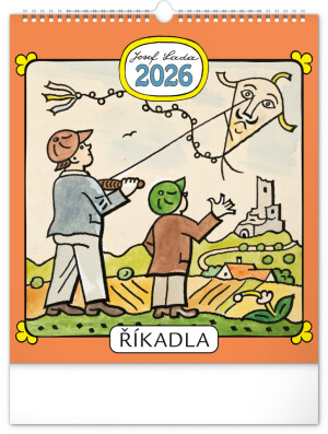 NOTIQUE Wall calendar Josef Lada – Nursery Rhymes CZ 2026, 30 x 34 cm - Reklamnepredmety