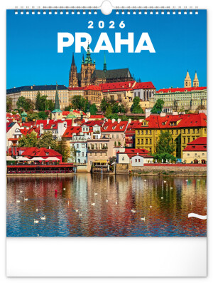 NOTIQUE Wall calendar Prague 2026, 30 x 34 cm - Reklamnepredmety