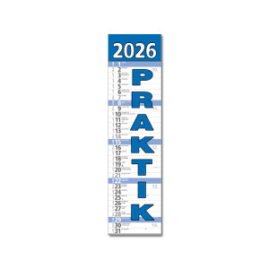 Praktik wall planner calendar blue 2026 - Reklamnepredmety