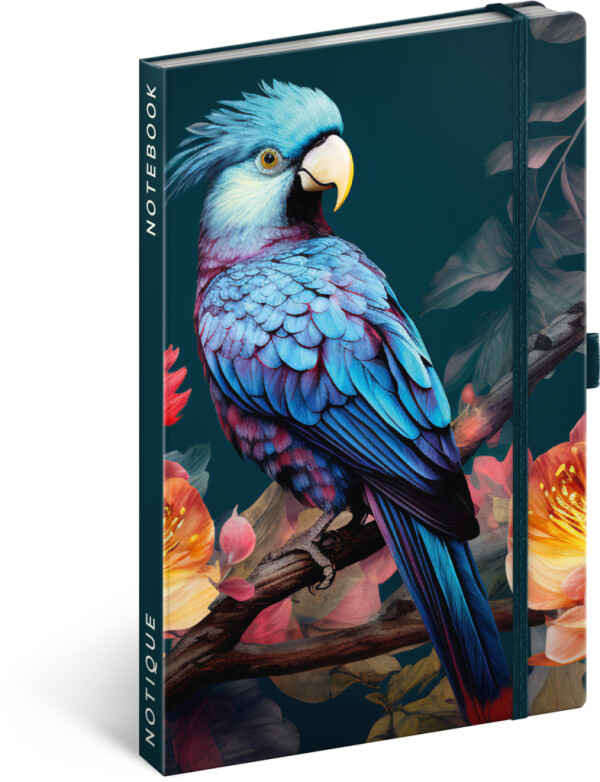 NOTIQUE Notes Parrot, lined, 13 x 21 cm