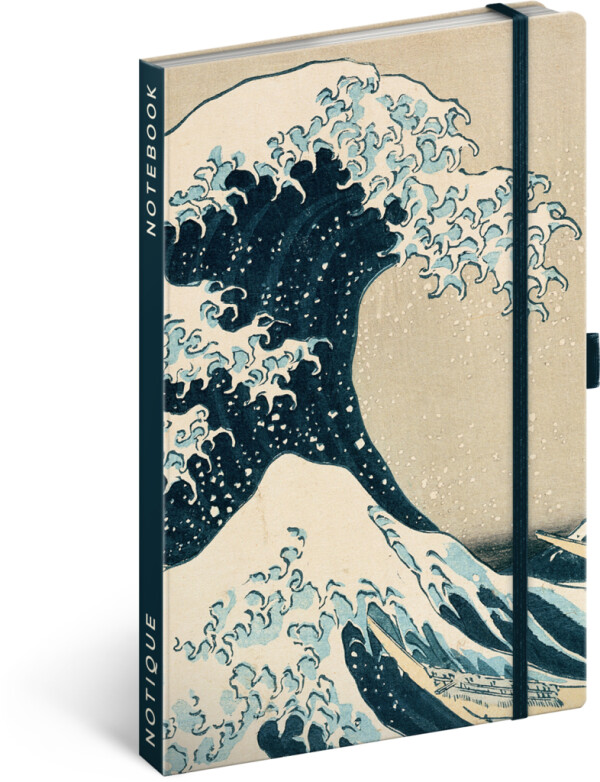NOTIQUE Notes Katsushika Hokusai, lined, 13 x 21 cm