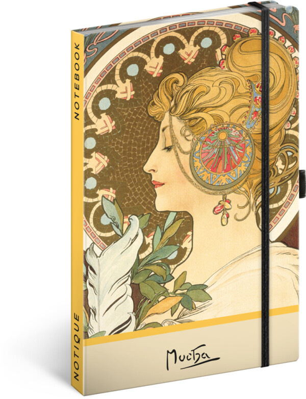 NOTIQUE Notes Alfons Mucha – Pen, dotted, 13 x 21 cm