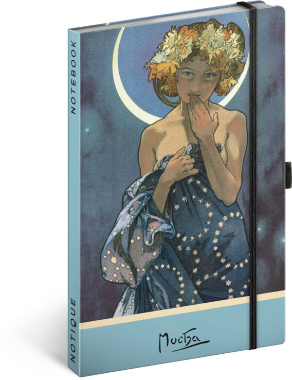 NOTIQUE Notes Alfons Mucha – Luna, dotted, 11 x 16 cm