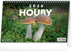 NOTIQUE Desk calendar Mushrooms CZ 2026, 23.1 x 14.5 cm - Reklamnepredmety