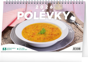 NOTIQUE Desk calendar Soups CZ 2026, 23.1 x 14.5 cm - Reklamnepredmety