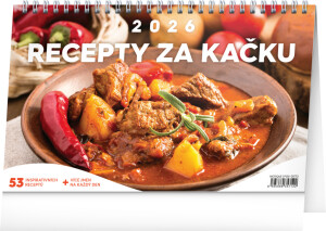 NOTIQUE Desk calendar Cheap recipes CZ 2026, 23.1 x 14.5 cm - Reklamnepredmety