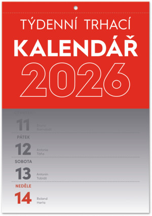 NOTIQUE Wall calendar Tear-off weekly CZ 2026, A5 - Reklamnepredmety