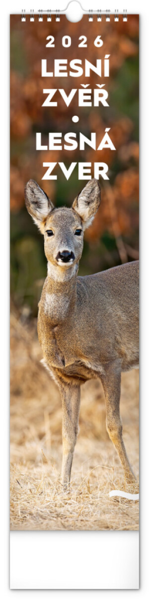 NOTIQUE Wall calendar Forest animals - Forest animals CZ/SK 2026, 12 x 48 cm - Reklamnepredmety