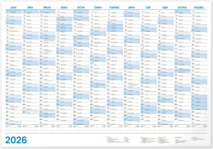 NOTIQUE Annual calendar CZ 2026, B1, 96.4 x 67 cm