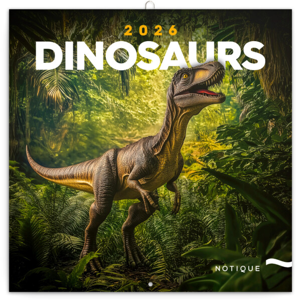 NOTIQUE Notepad Dinosaurs 2026, 30 x 30 cm