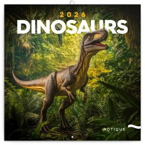 NOTIQUE Notepad Dinosaurs 2026, 30 x 30 cm - Reklamnepredmety