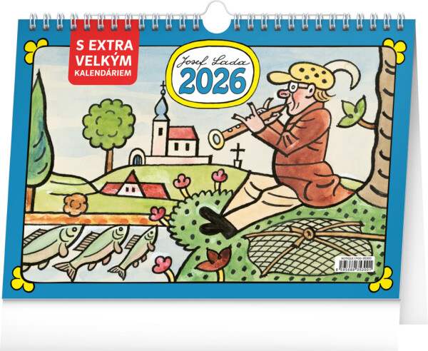 NOTIQUE Desk calendar Josef Lada CZ 2026, 30 x 21 cm