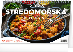 NOTIQUE Desk Calendar Mediterranean Cuisine CZ 2026, 23.1 x 14.5 cm - Reklamnepredmety